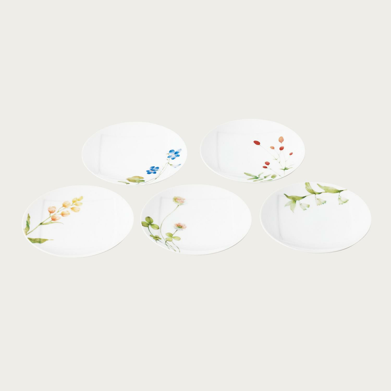 あづまの路 15.5cmプレートセット(5枚)(絵変り) | ノリタケ食器公式 