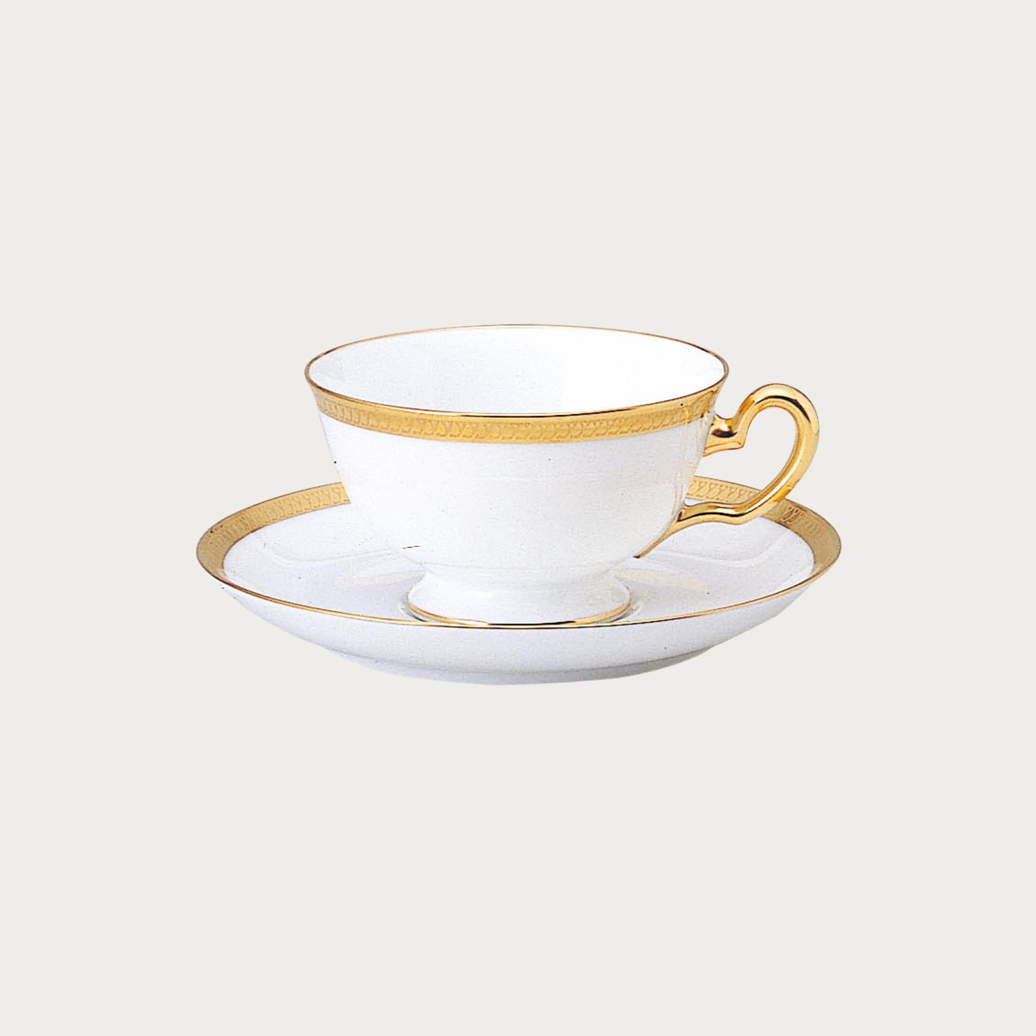 大倉陶園］片葉金蝕 ティー・コーヒー碗皿 | ノリタケ食器公式 