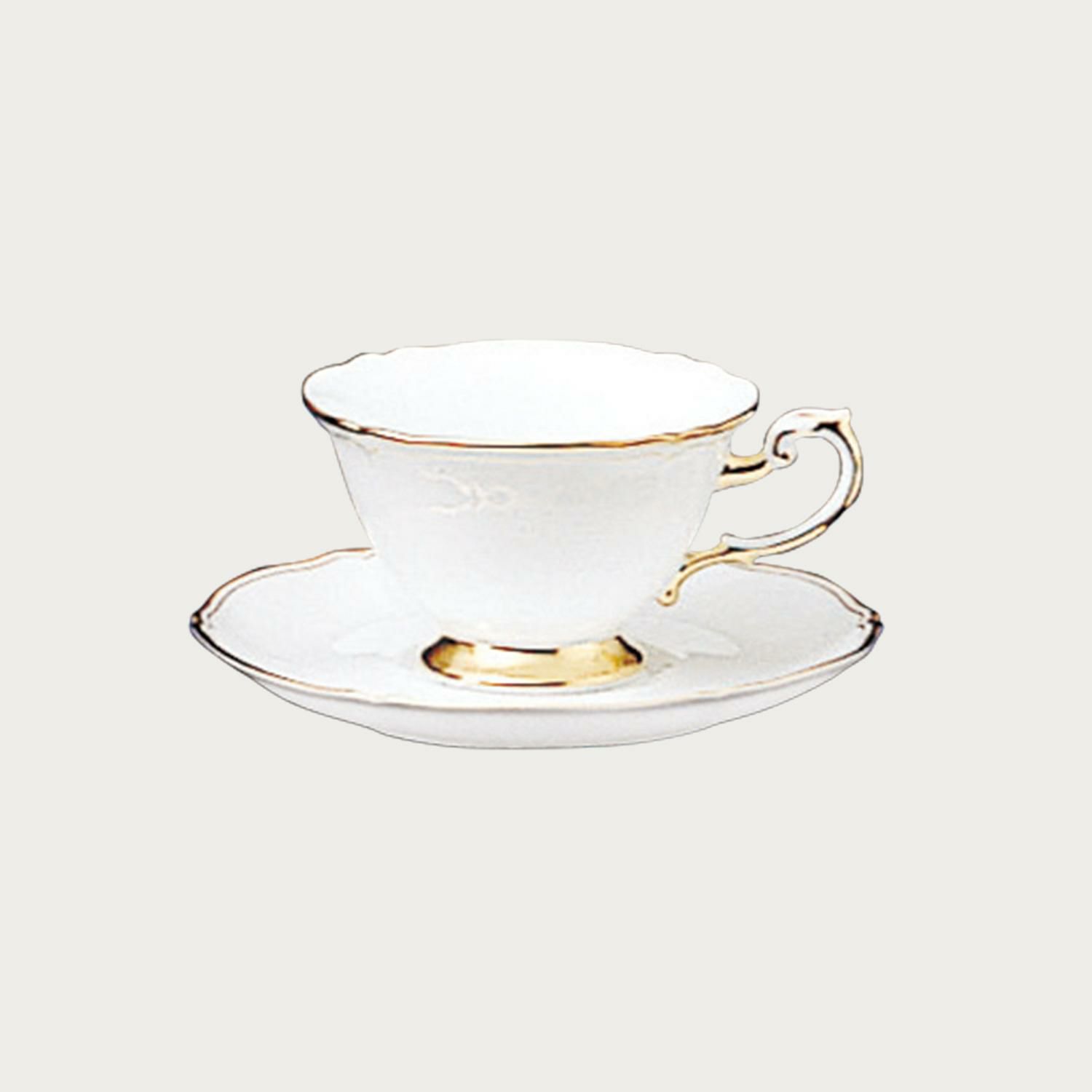 大倉陶園］ホワイトマスターピース ティー・コーヒー碗皿 | ノリタケ 