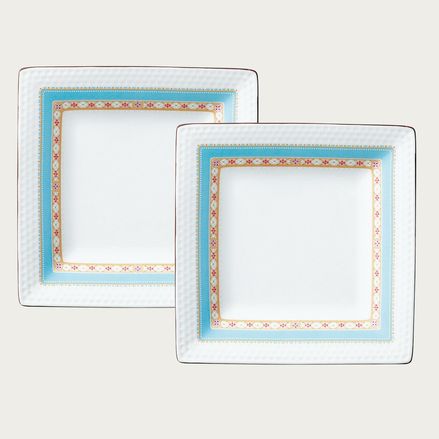 ノリタケ オリッジ ブルー デザートプレート スクエアプレート  