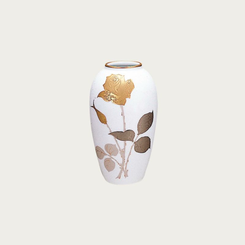 大倉陶園 金蝕バラ 23cm花瓶 - 花瓶・フラワースタンド