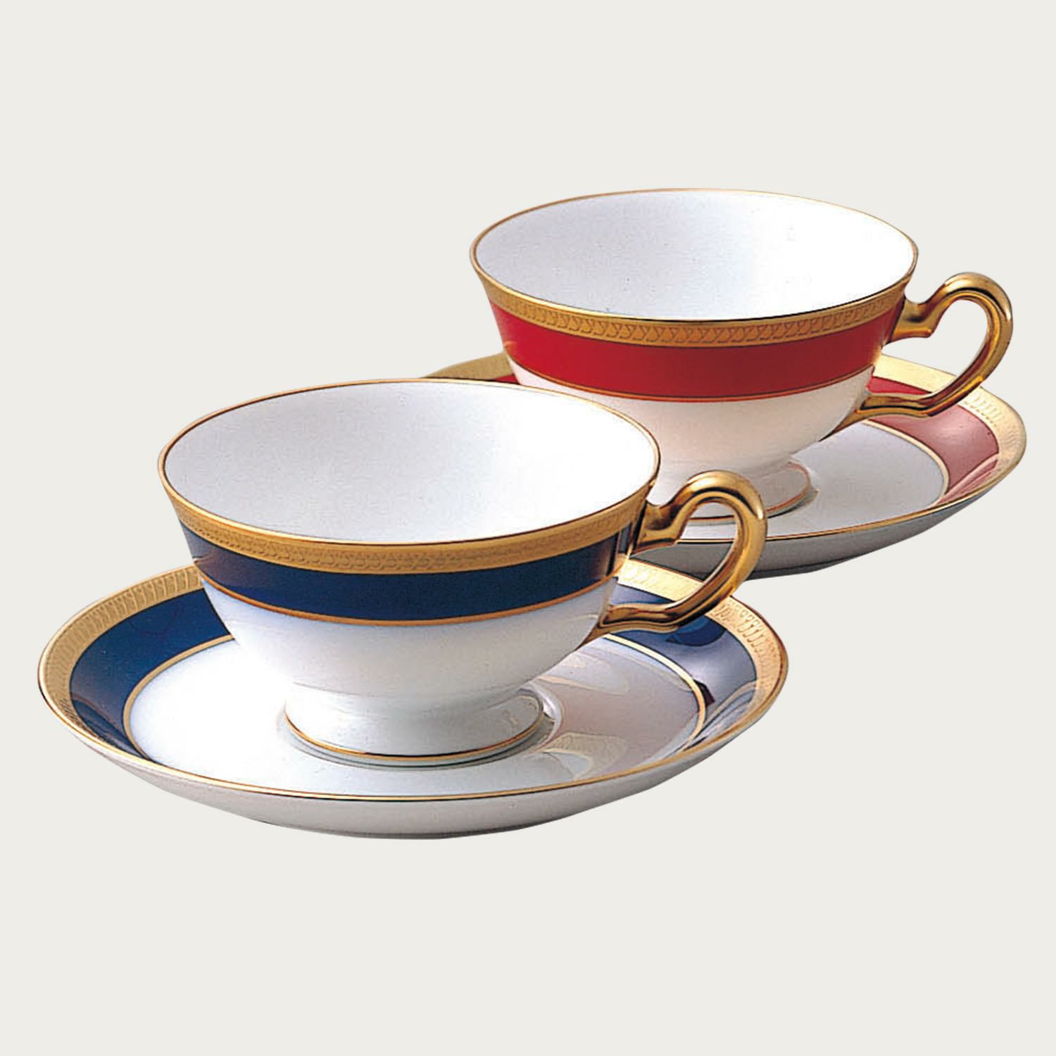 大倉陶園］ゴールドウィング ティー・コーヒー碗皿ペア(色変り 
