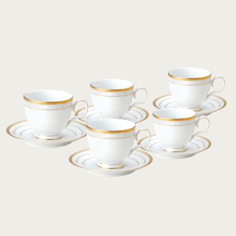 ハンプシャーゴールド カップ&ソーサー 5客 | ノリタケ食器公式