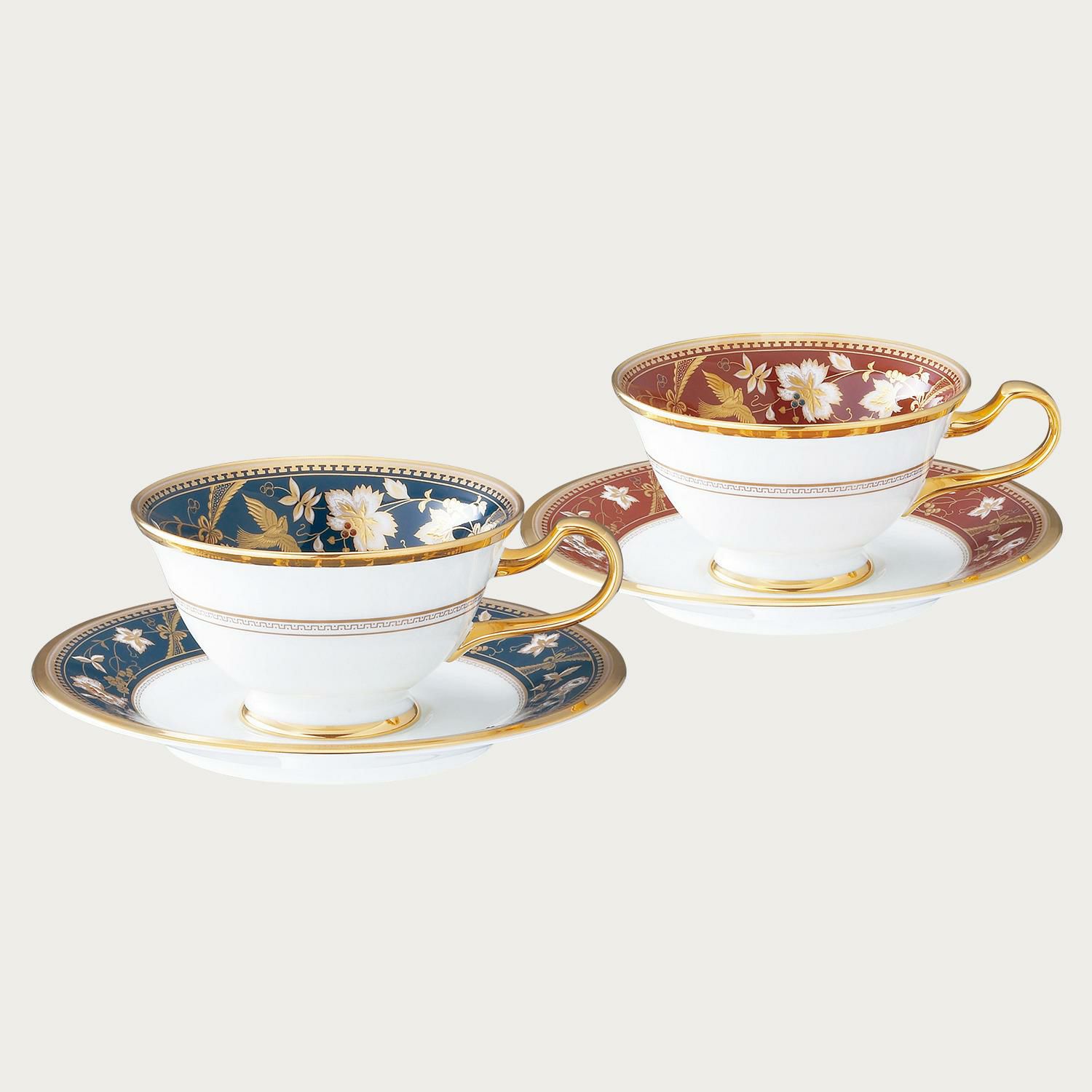 あやみなも コーヒーカップ&ソーサーペア(桜金銀彩・夜桜金銀彩 
