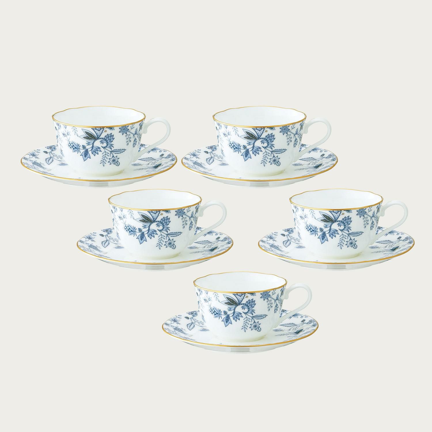 ブルーソレンティーノ カップ&ソーサーセット(5客) | ノリタケ食器公式  