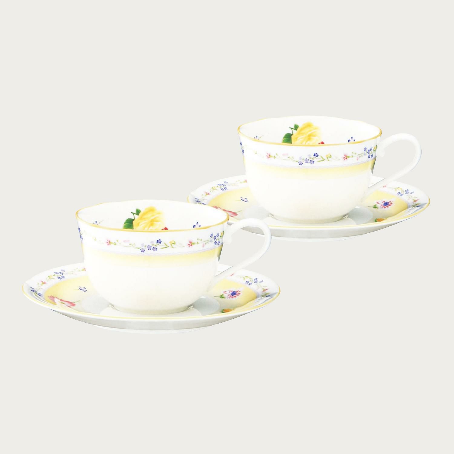 ノリタケ カップ&ソーサー 欠き ジュエリー 2組セット 4665