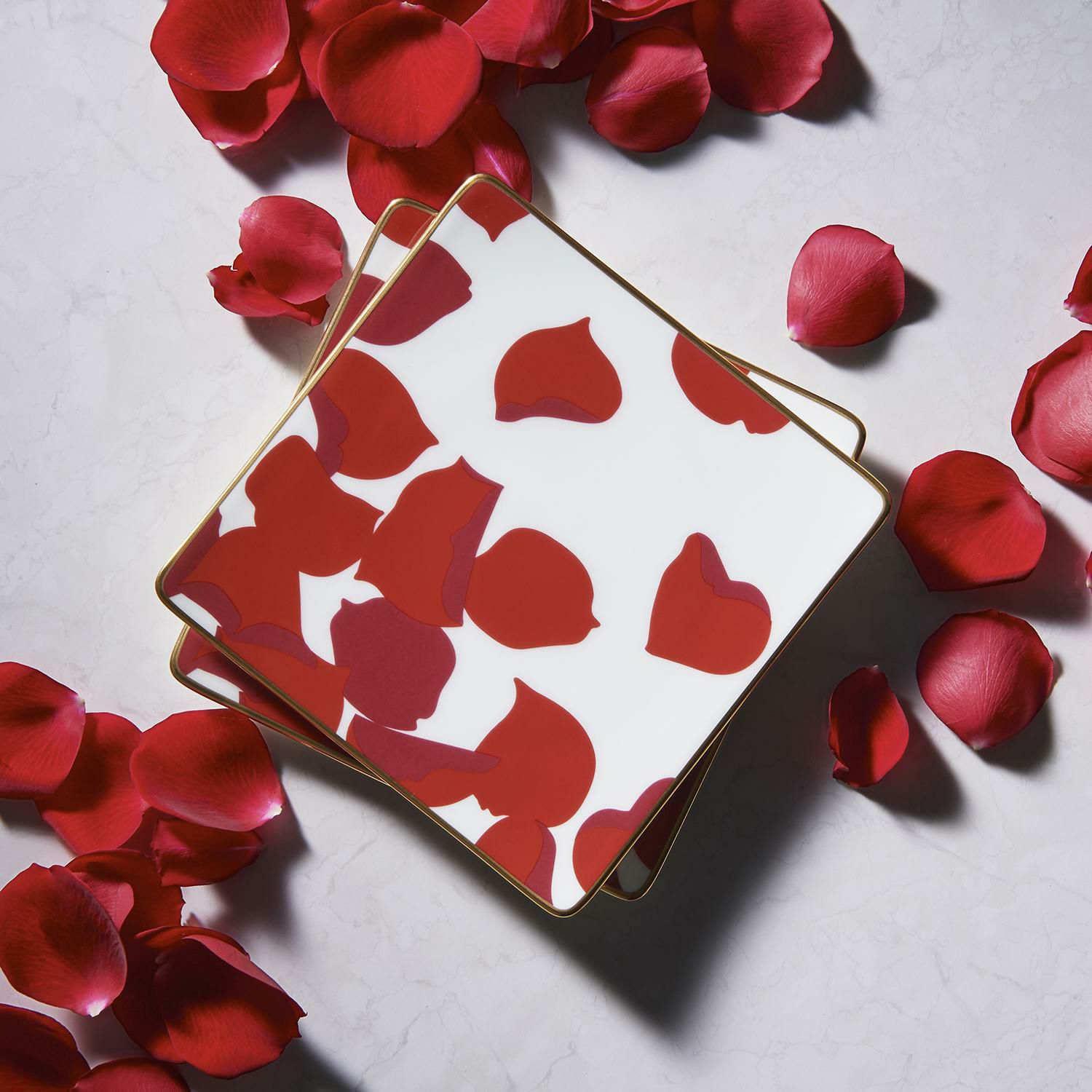 ローザロッサ 15cmスクエアプレートペア | ノリタケ食器公式オンライン