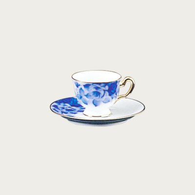 大倉陶園］ブルーローズ（8011） コーヒー碗皿 | ノリタケ食器公式 