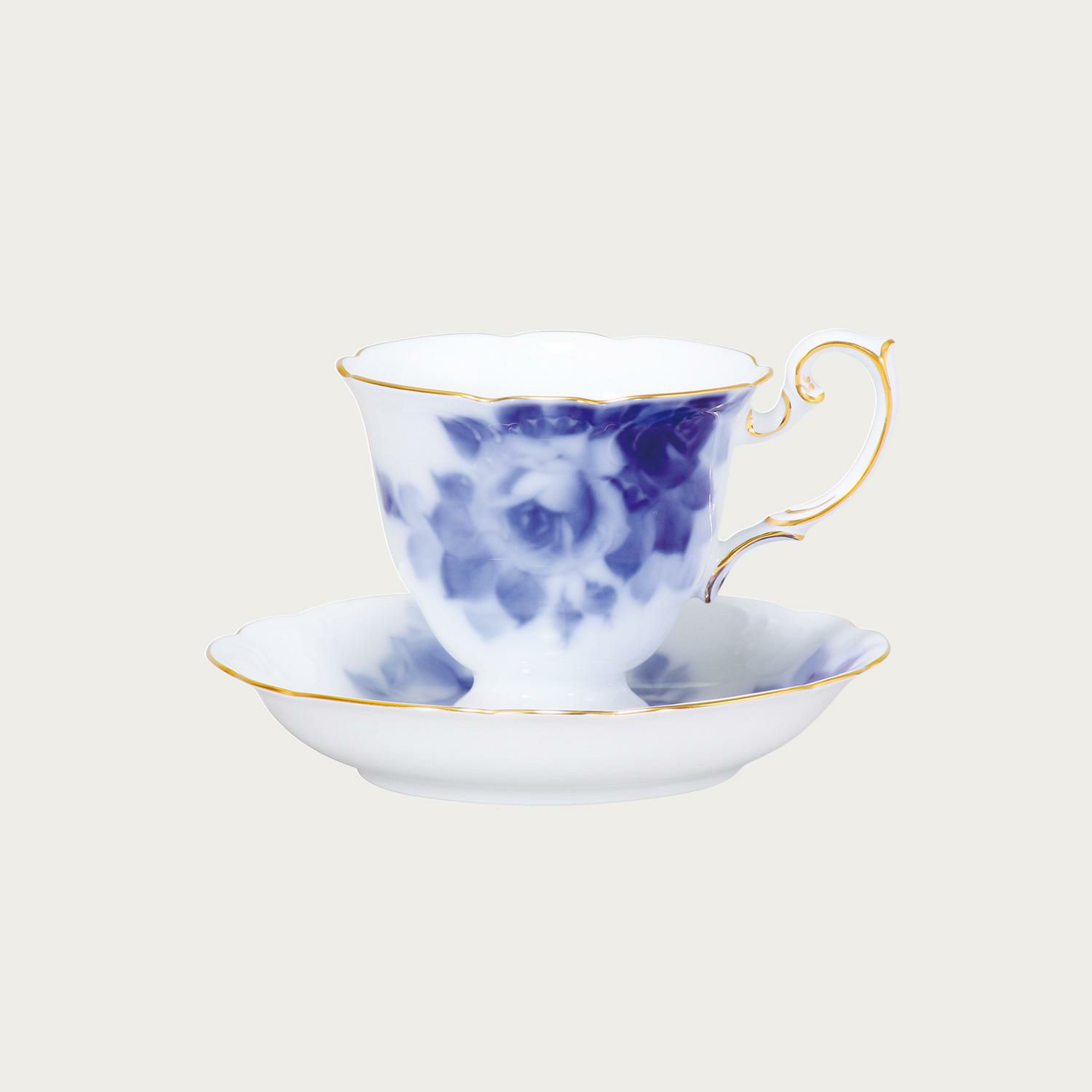大倉陶園］ブルーローズ(8011) コーヒー碗皿(手描き) | ノリタケ食器 