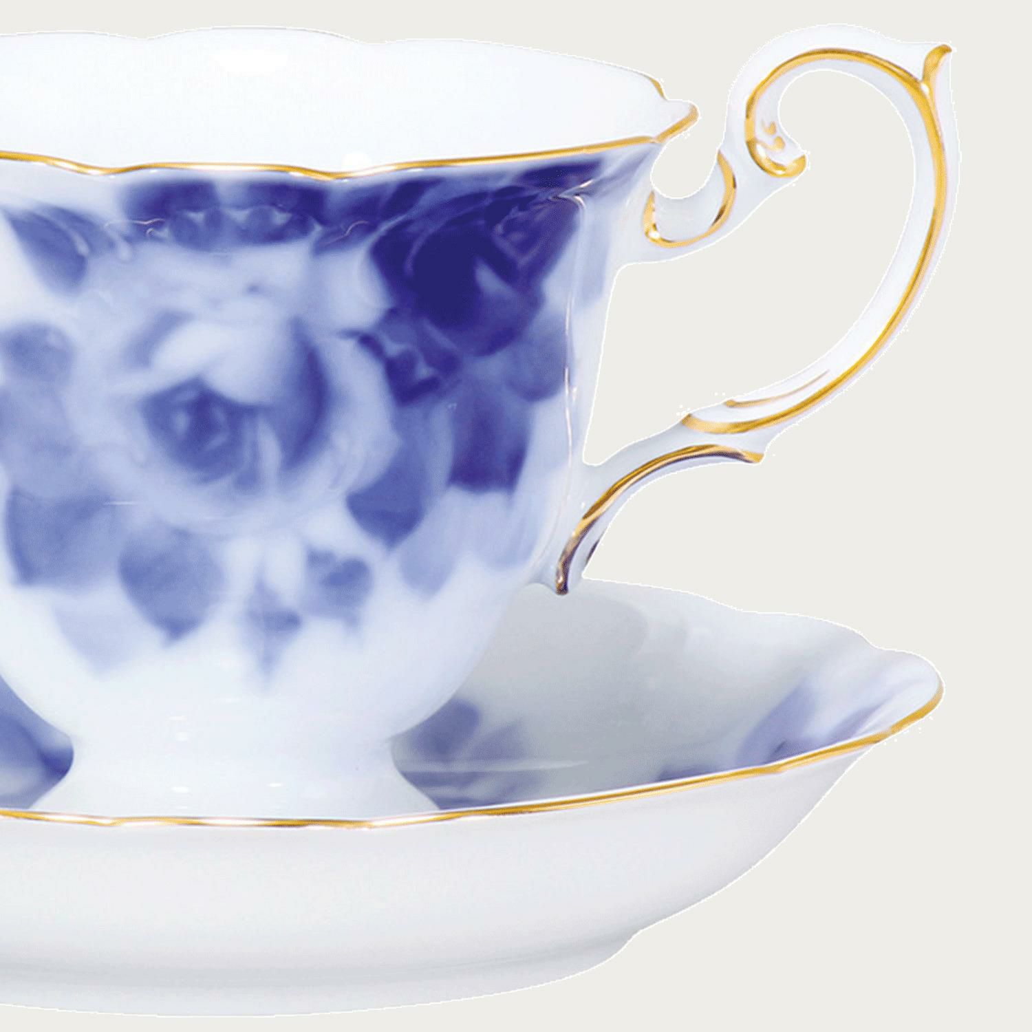 大倉陶園］ブルーローズ(8011) コーヒー碗皿(手描き) | ノリタケ食器