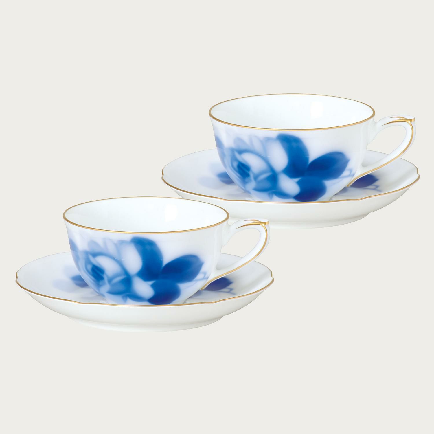 大倉陶園］ブルーローズ(8211) ティー・コーヒー碗皿ペア | ノリタケ  