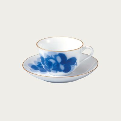 大倉陶園］ブルーローズ（8211） ティー・コーヒー碗皿ペア | ノリタケ