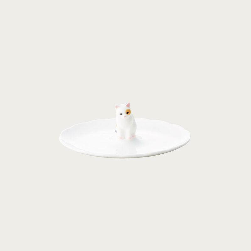 フィギュリン付きトレイ 楕円 “三毛猫” | ノリタケ食器公式オンライン