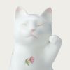 置物 招き猫(小) 左手(花柄)