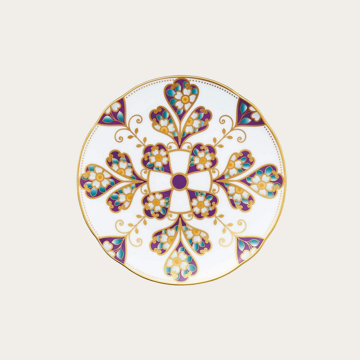 Noritake Coupe Plate オマージュ コレクション 18cmクーププレート(雲母金彩花文)