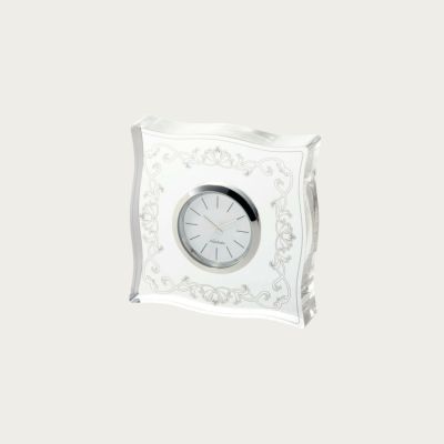 メゾンコレクション］ ハンプシャープラチナ 置時計（角型）（アクリル 