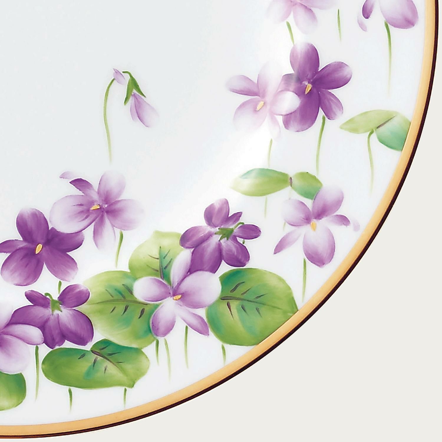 受注後3～5ヶ月でお届け】すみれ 21.5cmプレート | ノリタケ食器公式