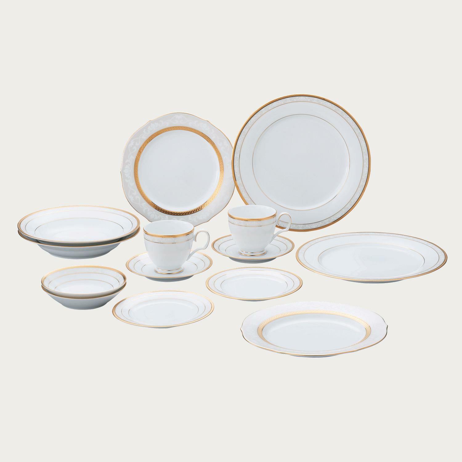 □特別価格□ハンプシャープラチナ 14pcディナーペア | ノリタケ食器 