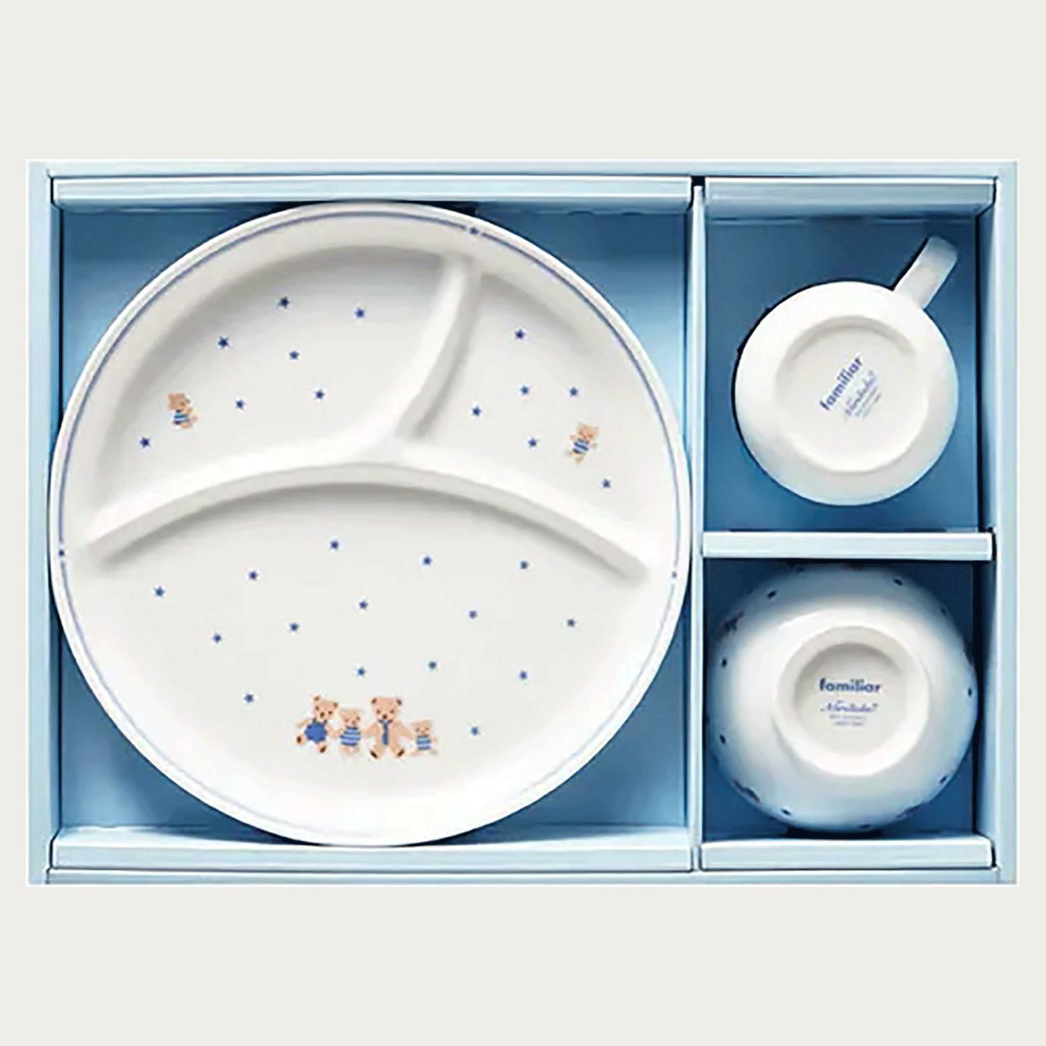 ファミリア子供食器NR/食器セット(ブルー)(磁器) | ノリタケ食器公式 