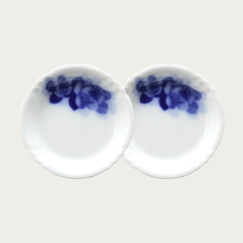 大倉陶園］ブルーローズジャネット 14cmディーププレートペアセット  