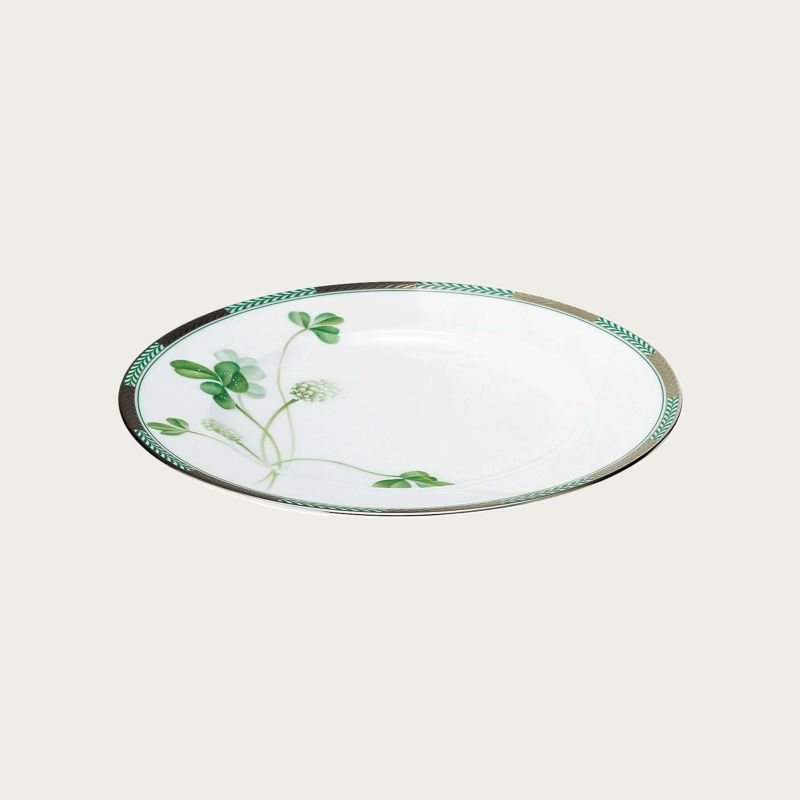 受注後3～5ヶ月でお届け】しろつめくさ 21.5cmプレート(銀) | ノリタケ