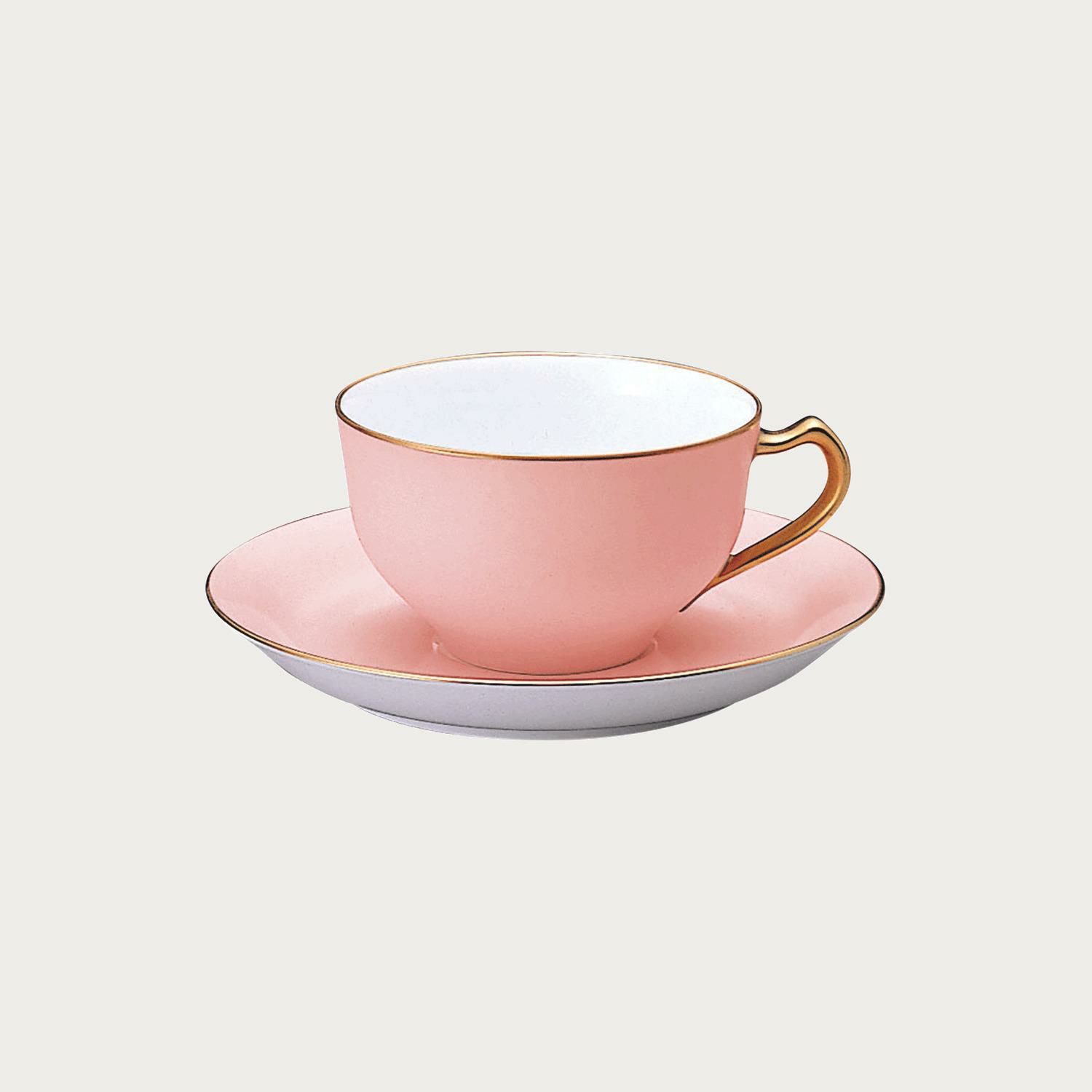 大倉陶園］色蒔き ピンク ティー・コーヒー碗皿 | ノリタケ食器公式 