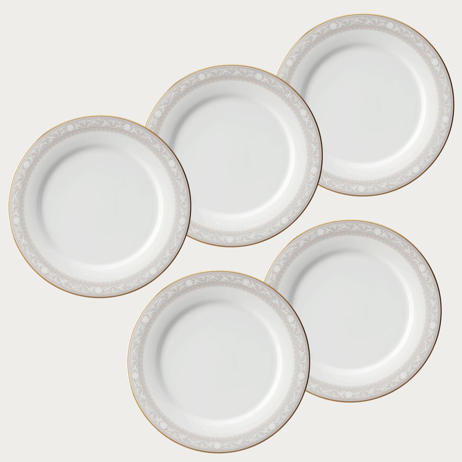 □特別価格□ベージュ唐草柄 16cm プレートセット(5枚) | ノリタケ食器 