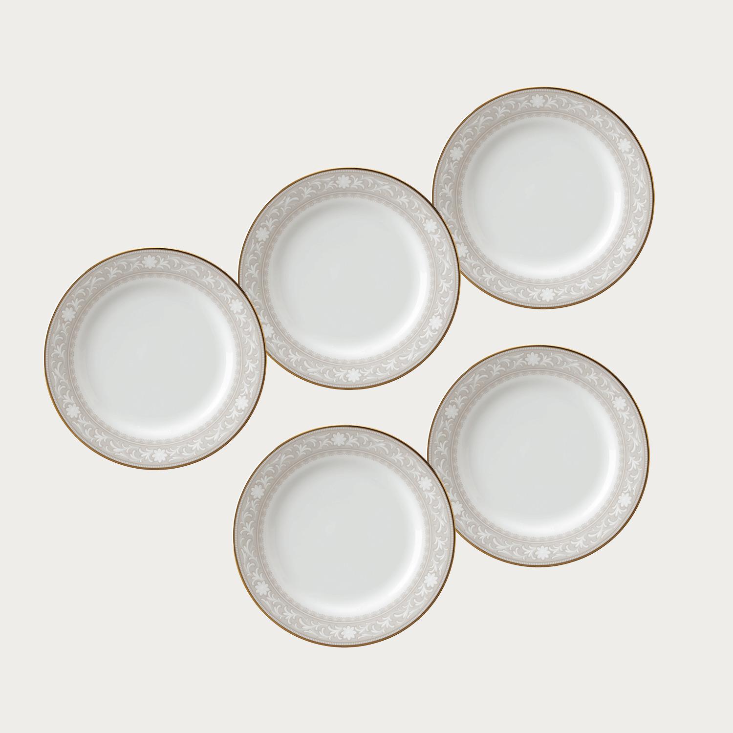 □特別価格□ベージュ唐草柄 16cm プレートセット(5枚) | ノリタケ食器 