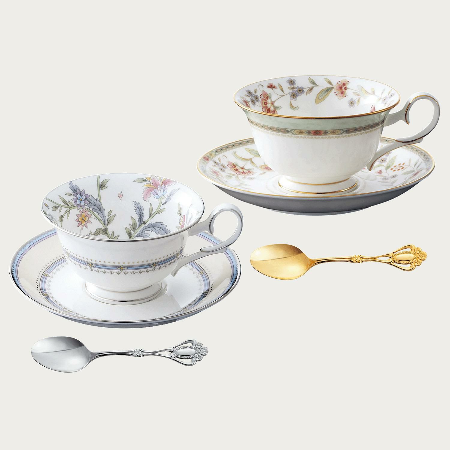 新品　ノリタケ　ジャルダンフルーリ　ティーカップ　ソーサープレート2セット 新品 ノリタケ ジャルダンフルーリ ティーカップ ソーサープレート2