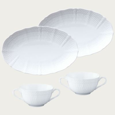 Noritake cher blanc ノリタケ シェールブラン 食器4点セット White Palette 料理が映える白い食器］□特別価格□シェール