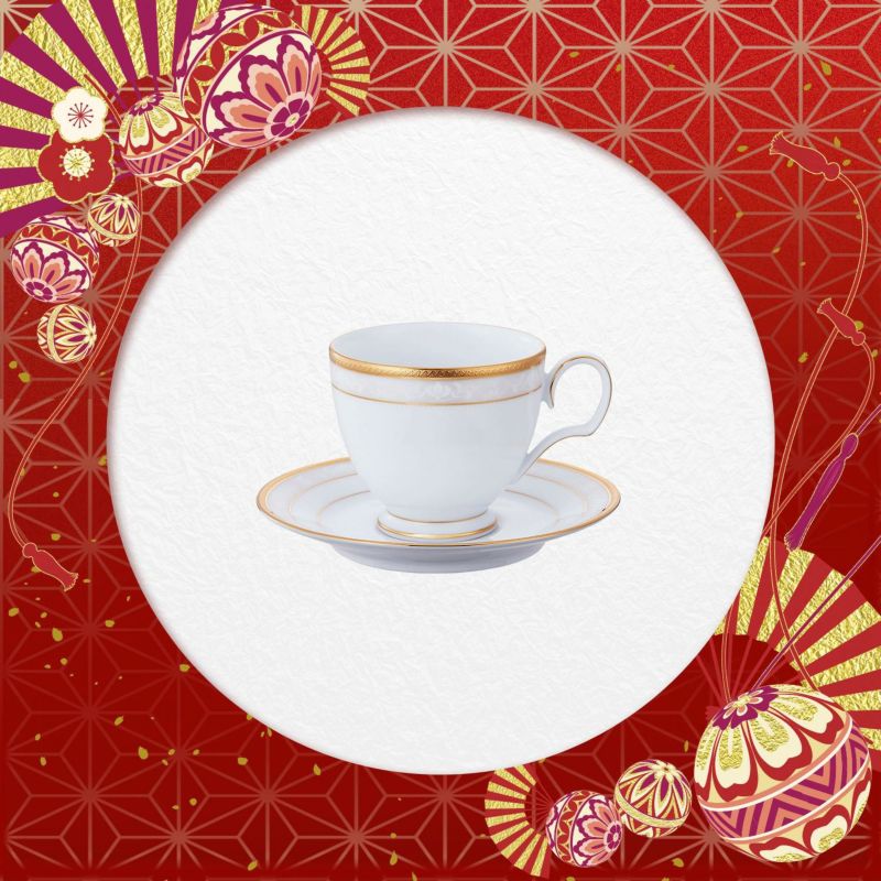 24】2026ノリタケ福袋 ハンプシャーゴールド ティータイムセット 4人用