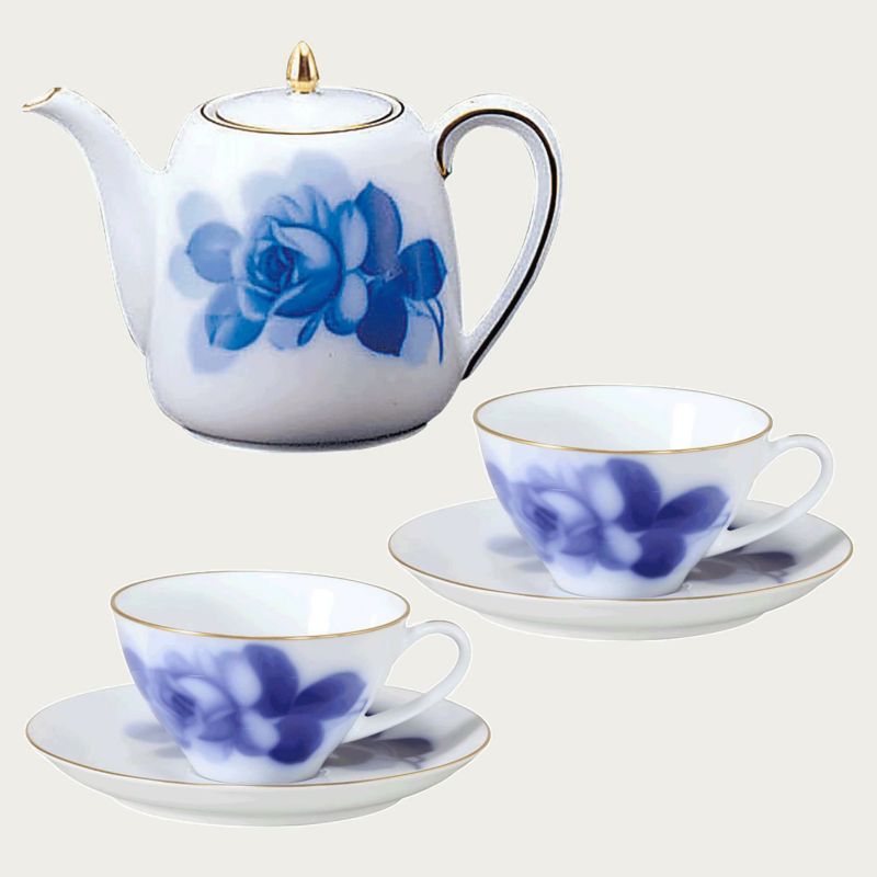 「紅茶の日」キャンペーン特別価格［大倉陶園］ブルーローズ ティーフォーツーセット 紅茶の日」キャンペーン□特別価格□［大倉陶園］ブルーローズ(8211